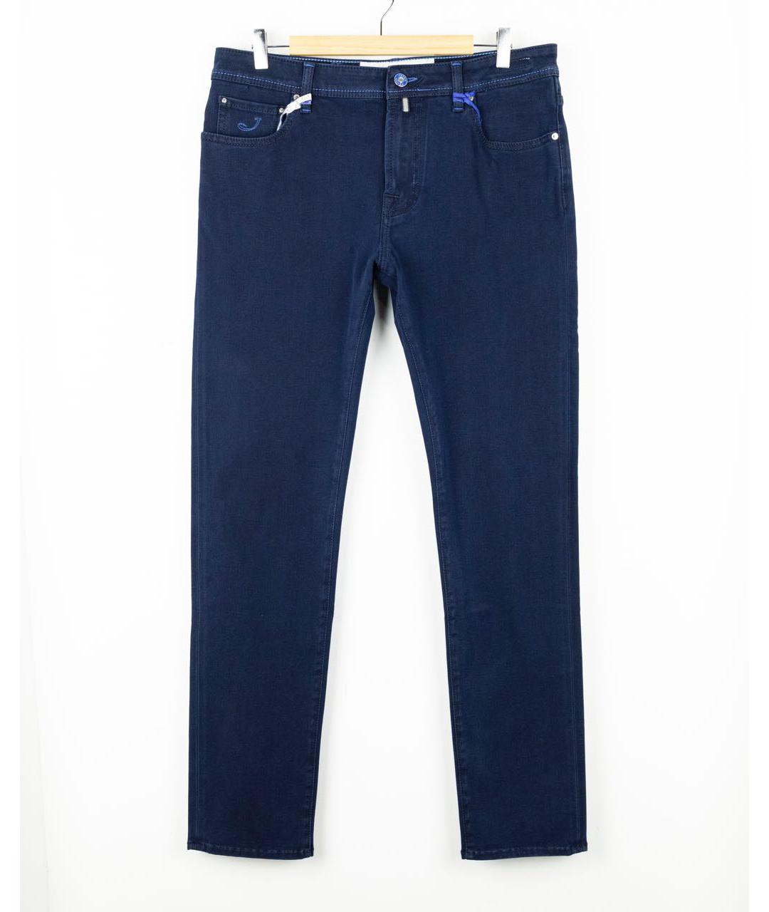 JACOB COHEN Темно-синие хлопковые прямые джинсы, фото 5