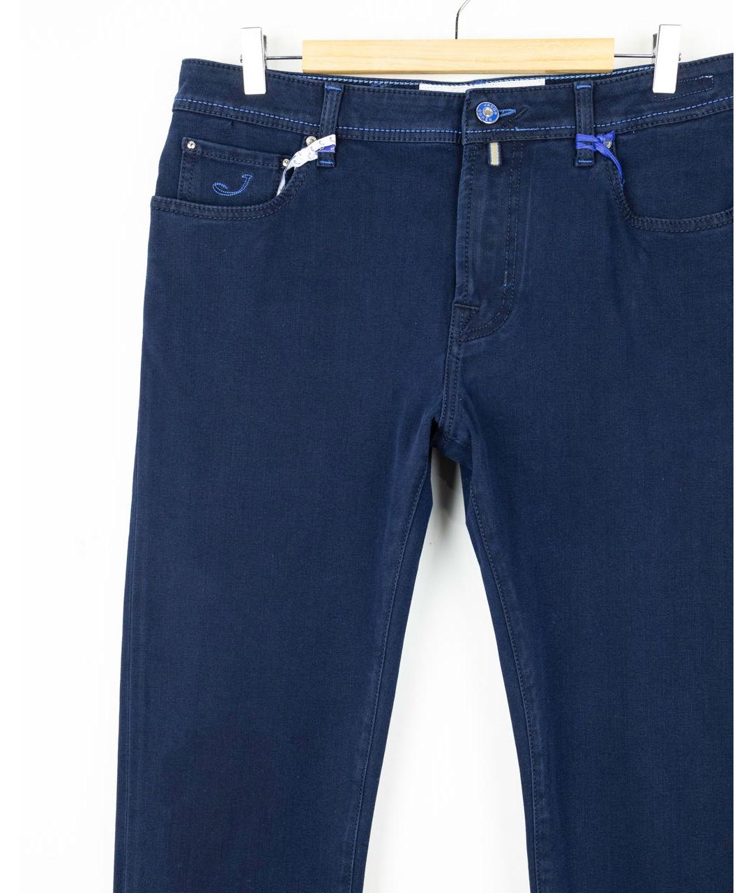 JACOB COHEN Темно-синие хлопковые прямые джинсы, фото 4