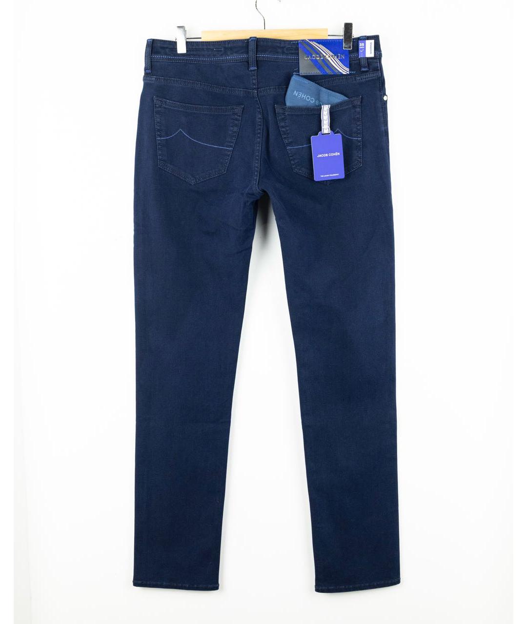 JACOB COHEN Темно-синие хлопковые прямые джинсы, фото 2