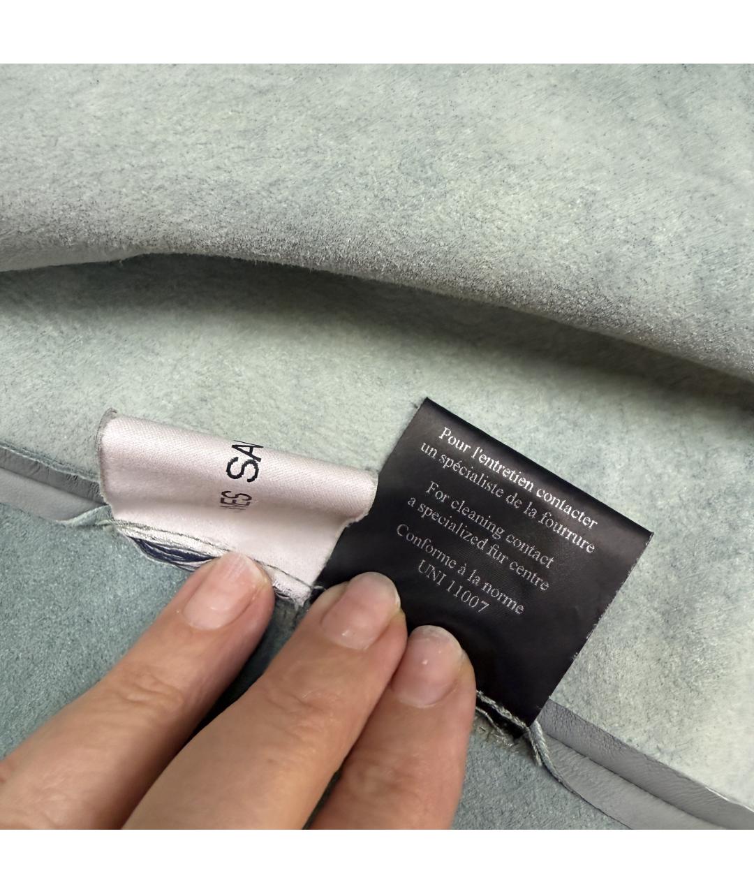 YVES SALOMON Серая кожаная куртка, фото 4