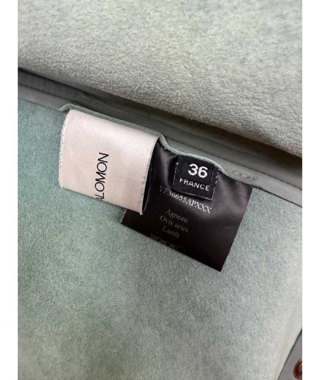 YVES SALOMON Серая кожаная куртка, фото 3