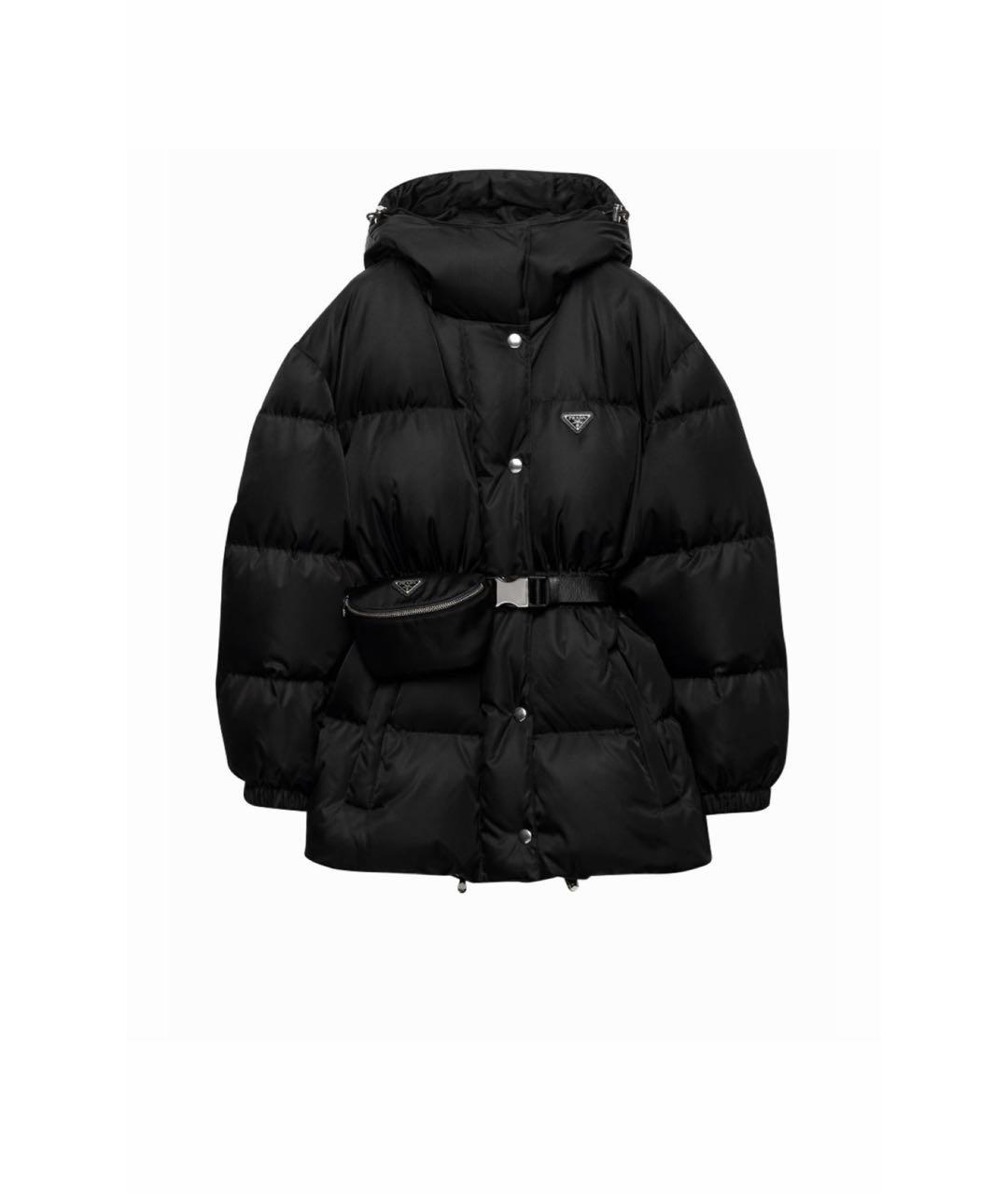 PRADA Черный полиамидовый пуховик, фото 5