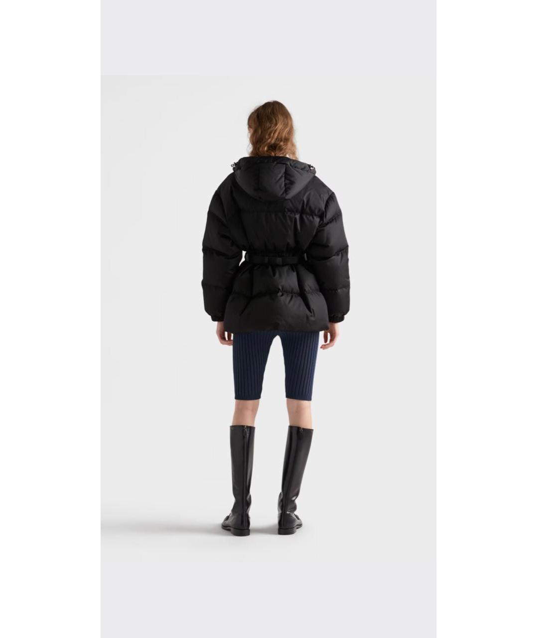 PRADA Черный полиамидовый пуховик, фото 4
