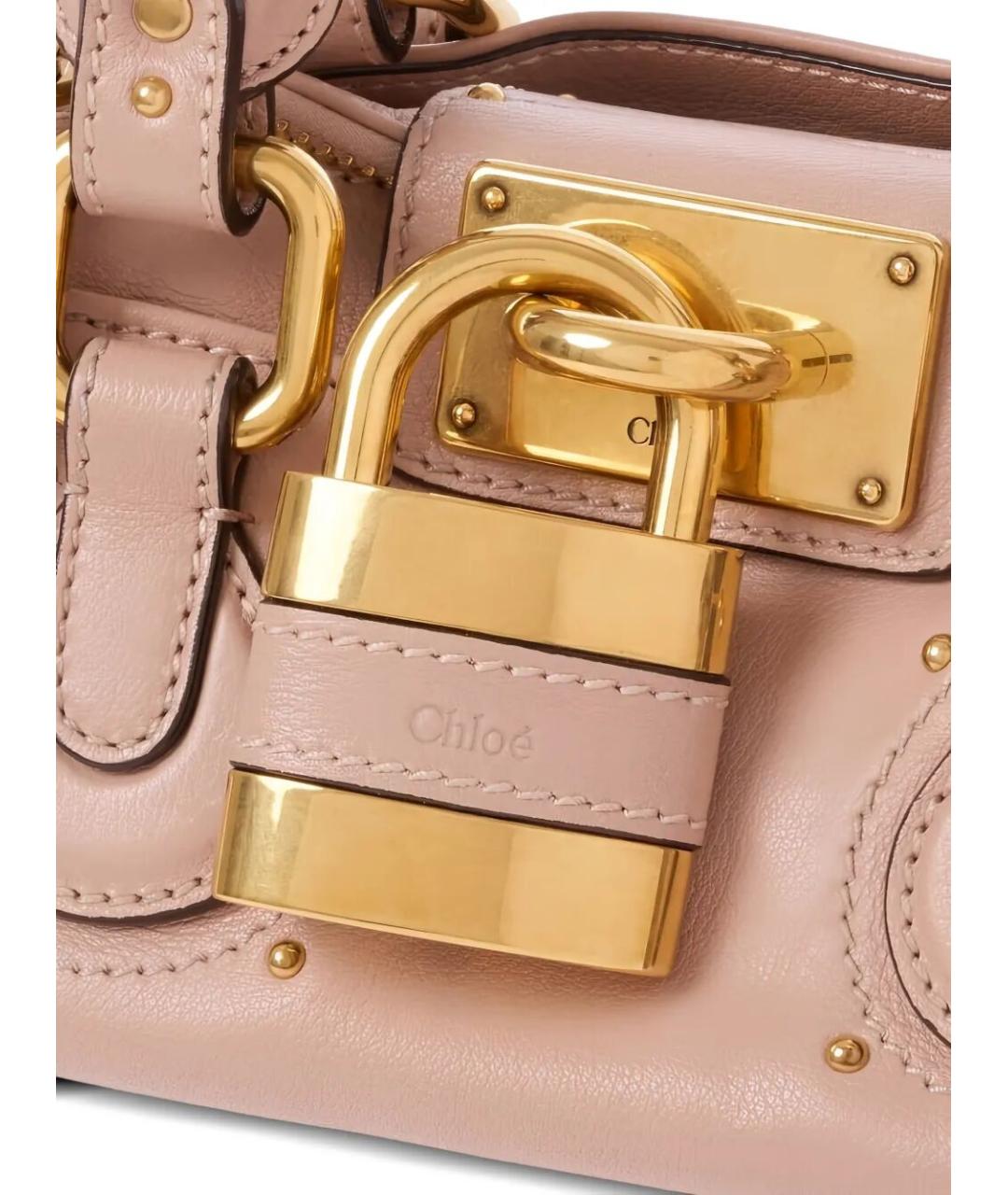 CHLOE Розовая кожаная сумка тоут, фото 4