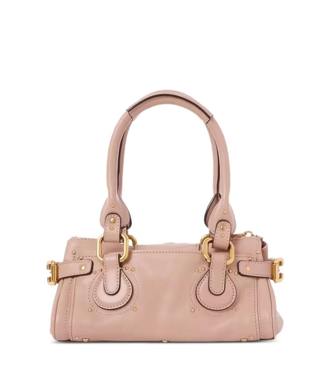 CHLOE Розовая кожаная сумка тоут, фото 3