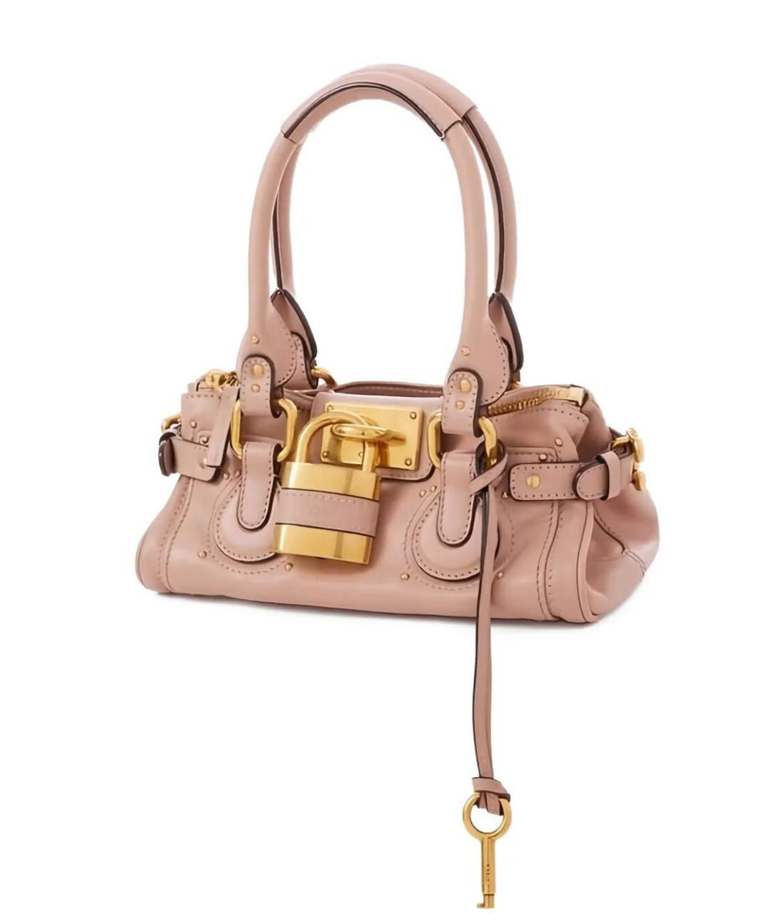 CHLOE Розовая кожаная сумка тоут, фото 2