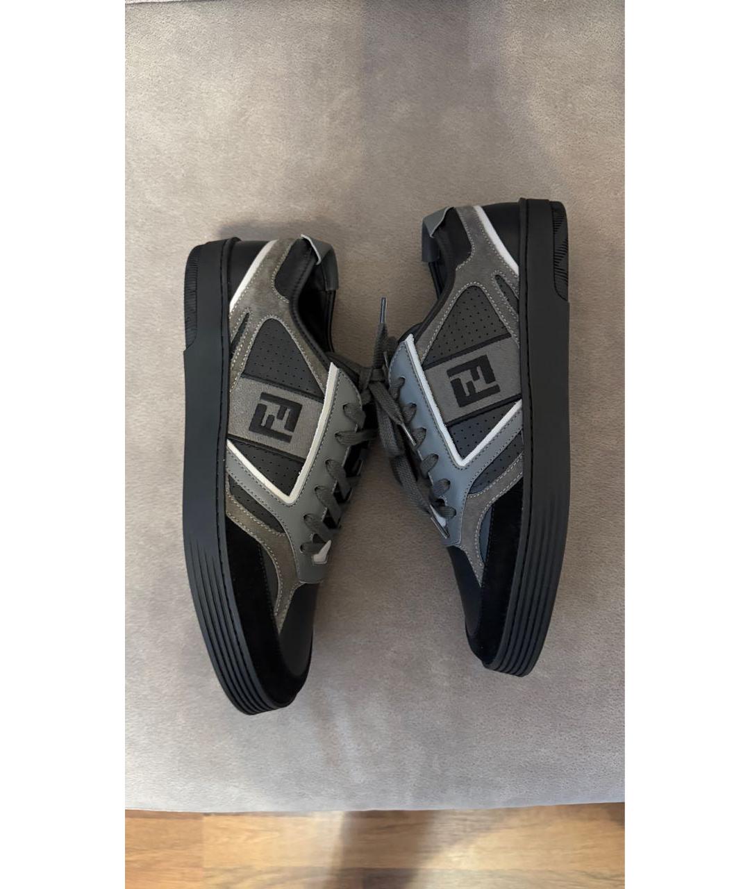 FENDI Мульти кожаные низкие кроссовки / кеды, фото 8