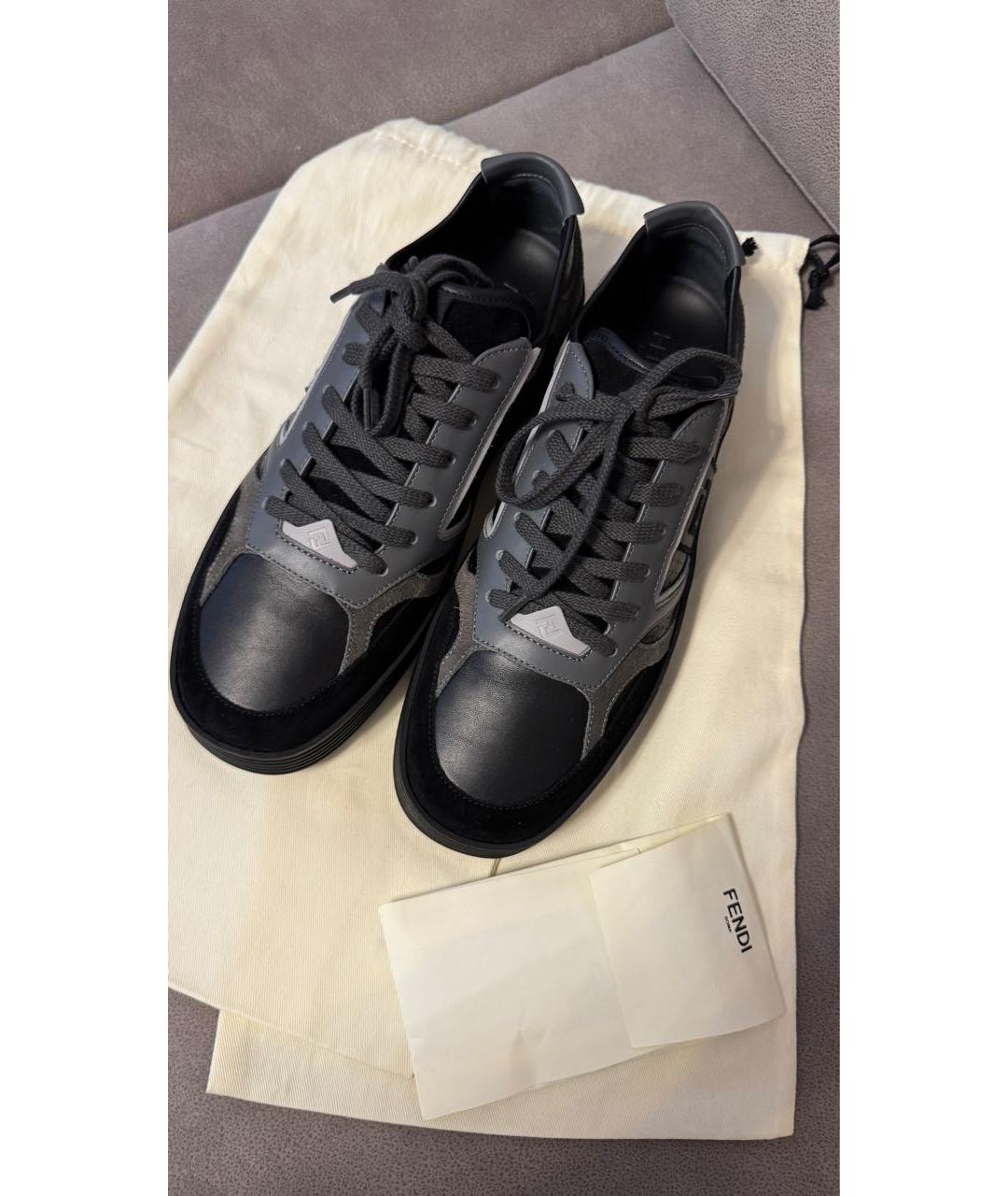 FENDI Мульти кожаные низкие кроссовки / кеды, фото 5