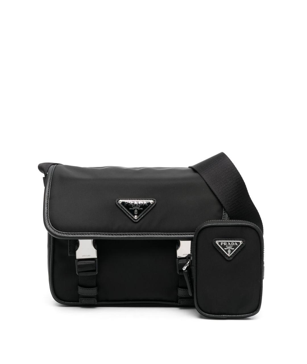 PRADA Черная синтетическая сумка на плечо, фото 1