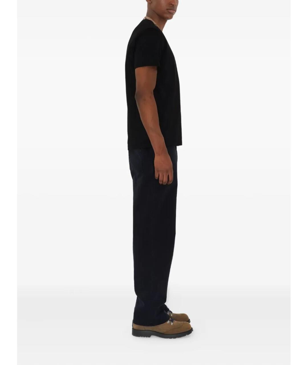 BURBERRY Черная хлопковая футболка, фото 2