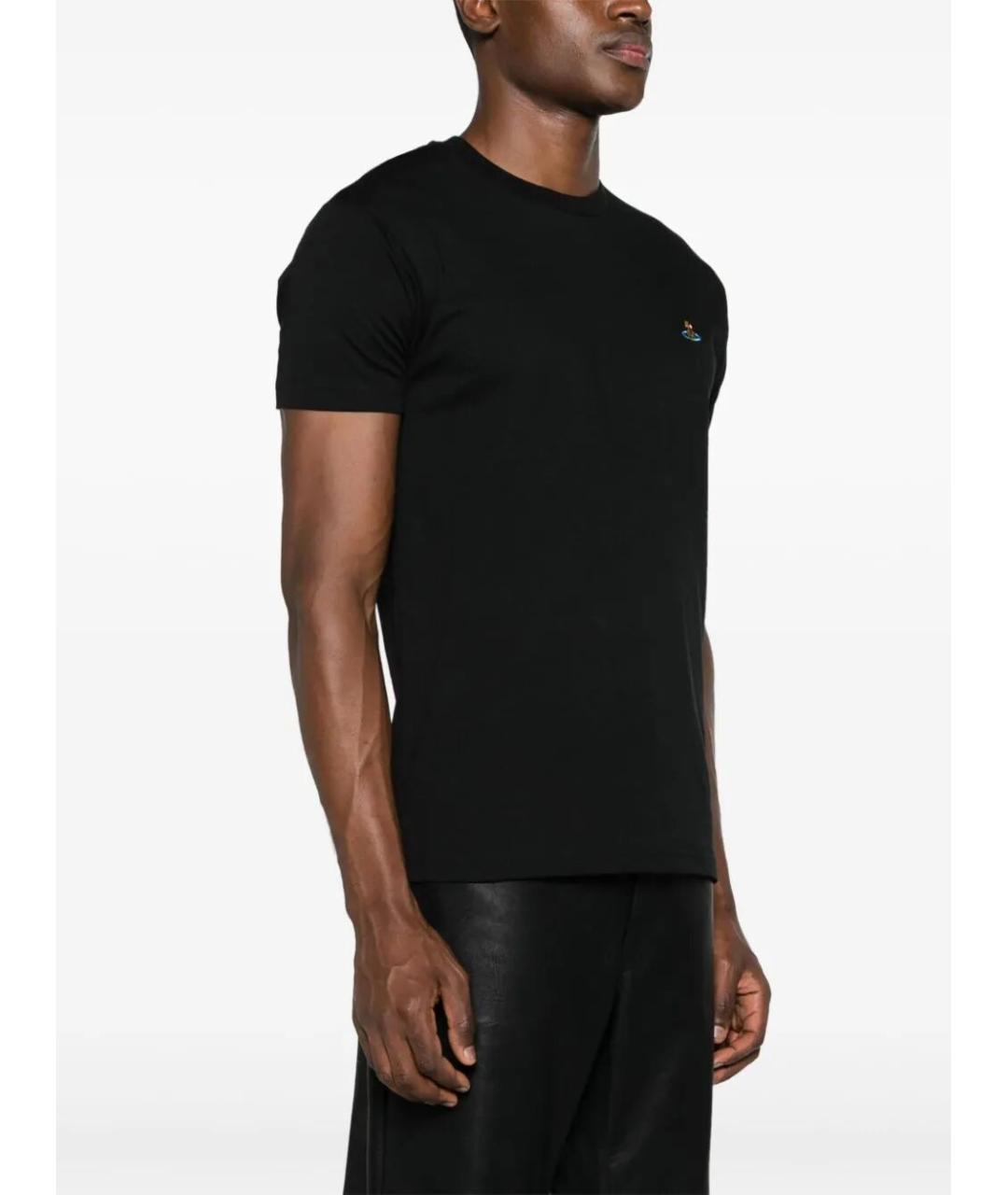 VIVIENNE WESTWOOD Черная хлопковая футболка, фото 5