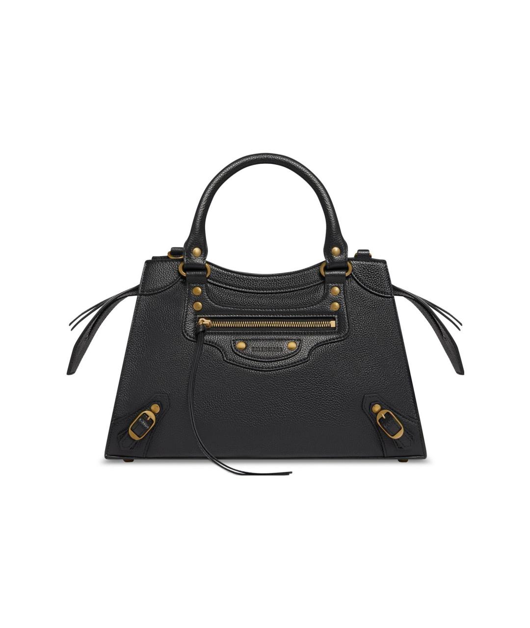 BALENCIAGA Черная кожаная сумка через плечо, фото 1