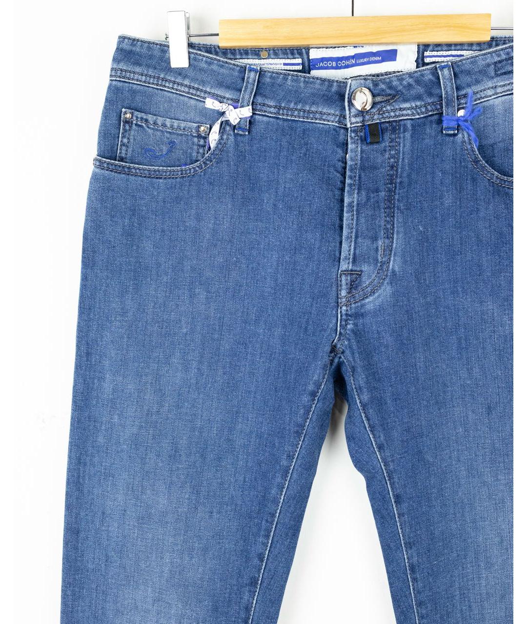 JACOB COHEN Синие хлопковые джинсы скинни, фото 3