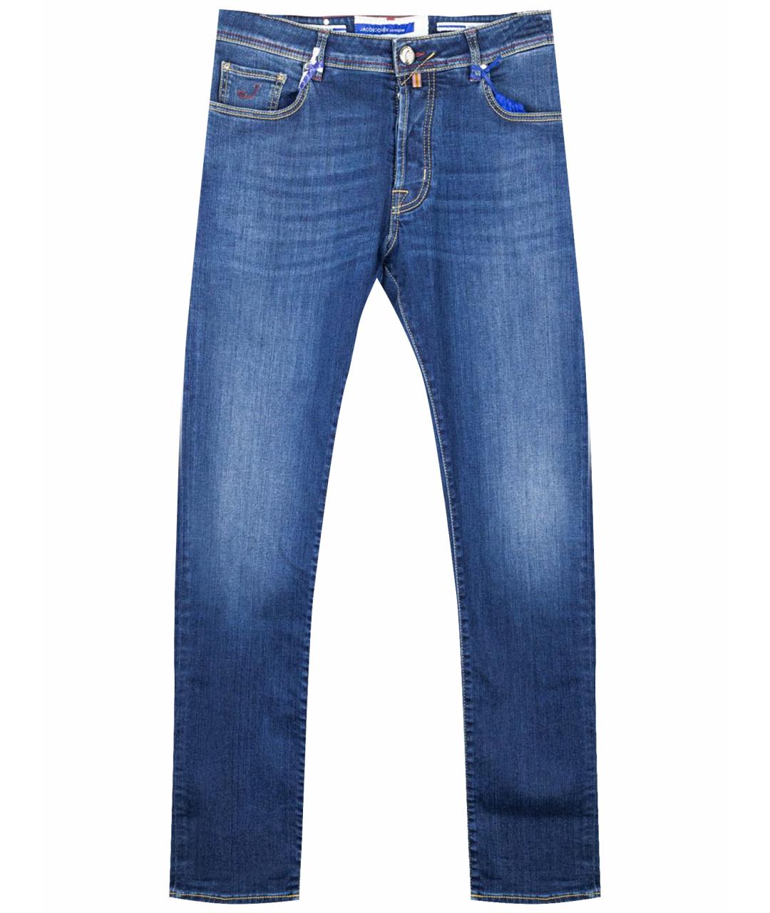 JACOB COHEN Синие хлопковые джинсы скинни, фото 1