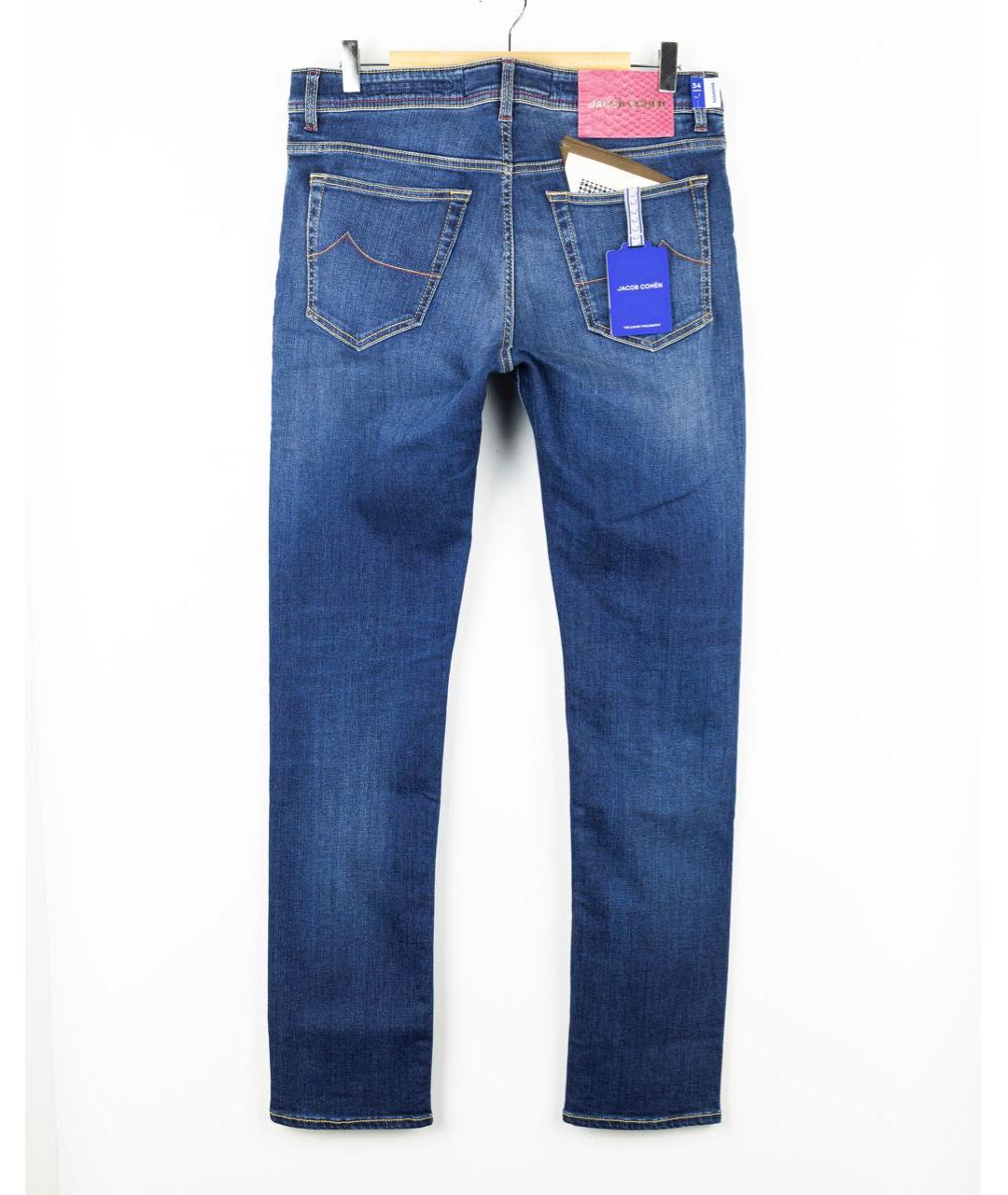 JACOB COHEN Синие хлопковые джинсы скинни, фото 2