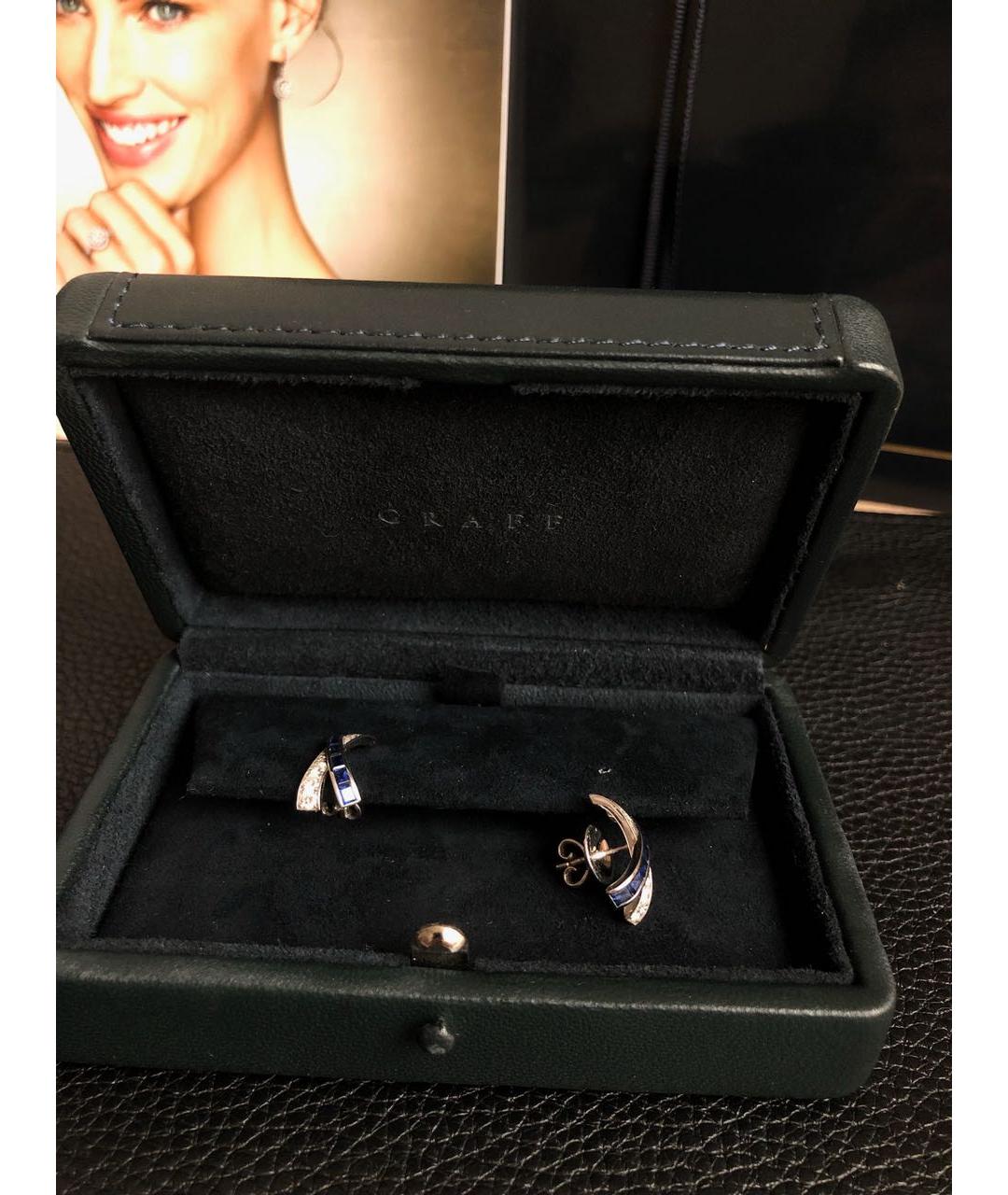 GRAFF Синие серьги из белого золота, фото 5