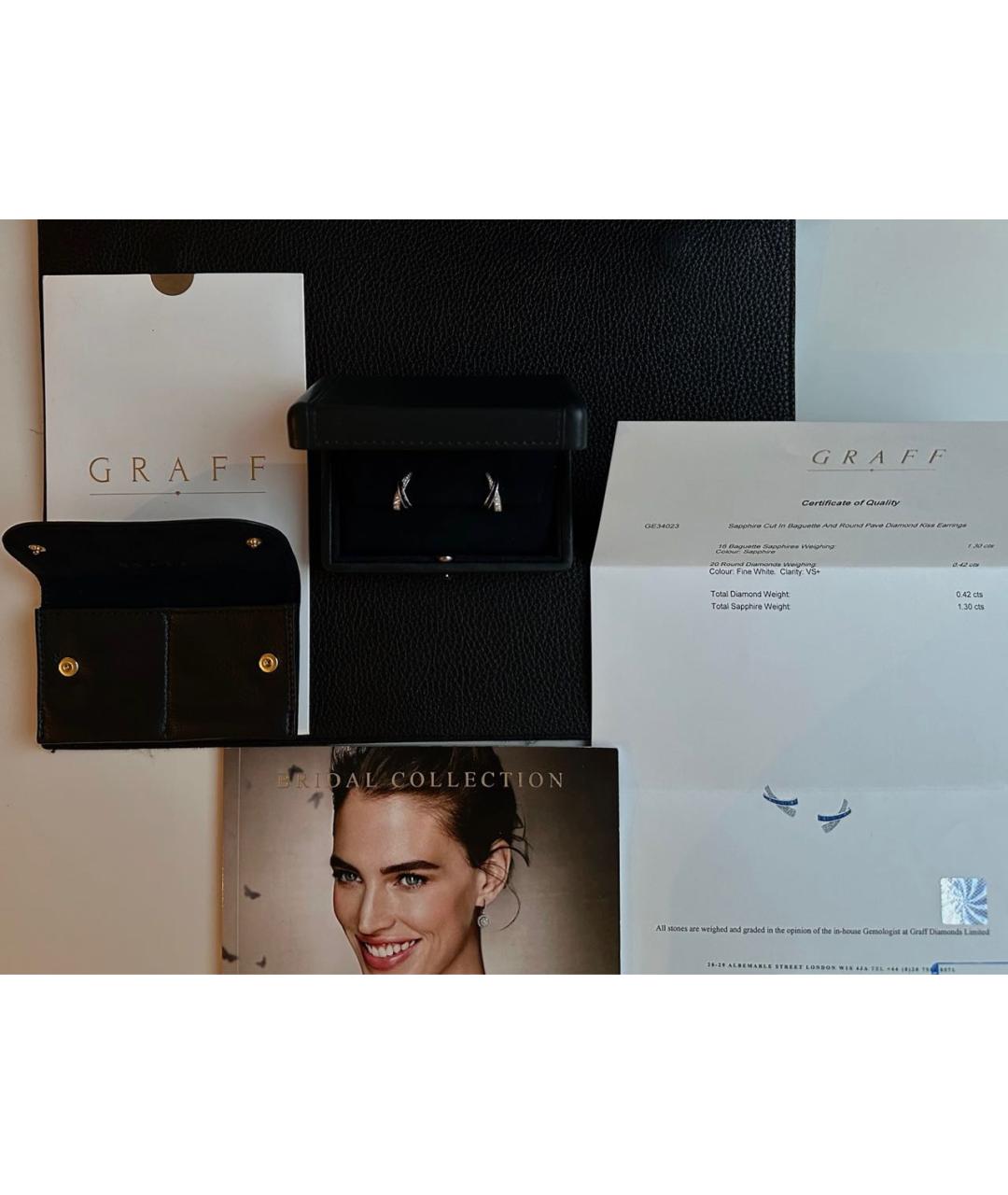 GRAFF Синие серьги из белого золота, фото 4