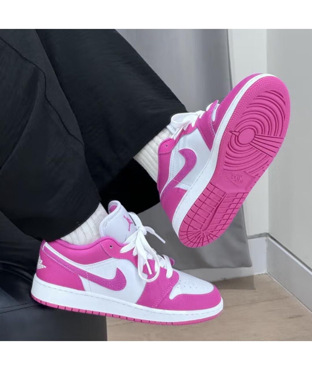 JORDAN Розовые кожаные кроссовки, фото 3