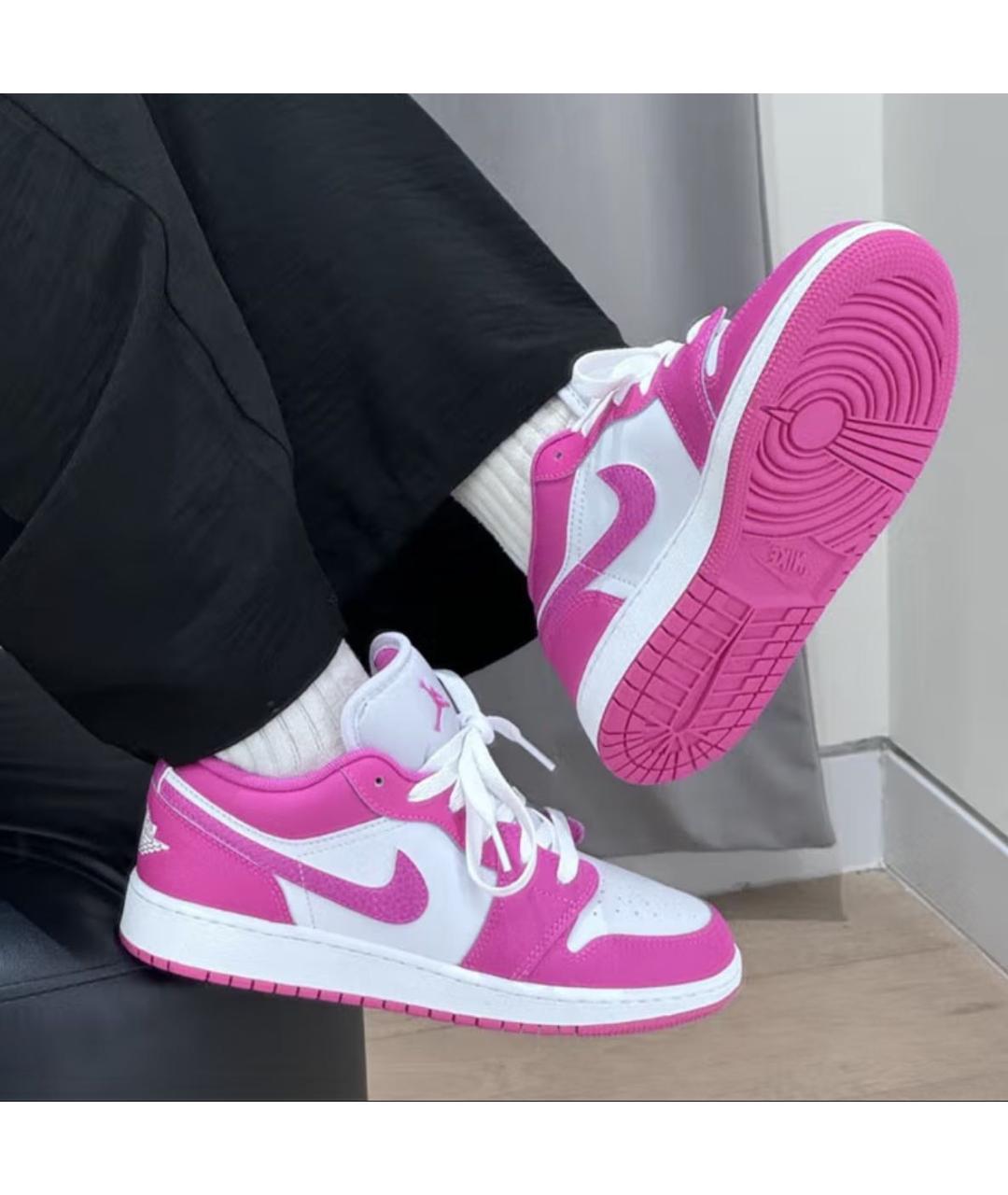 JORDAN Розовые кожаные кроссовки, фото 3