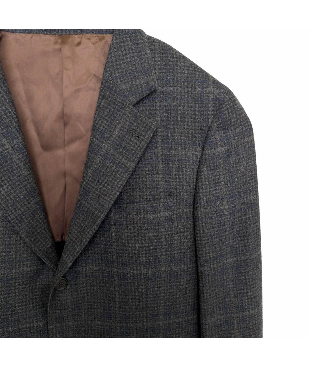 BRUNELLO CUCINELLI Серый шерстяной пиджак, фото 2