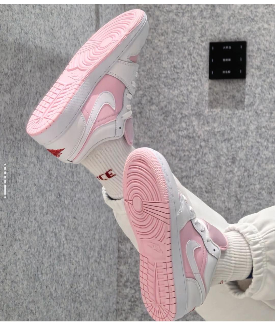 JORDAN Розовые кожаные кроссовки, фото 3