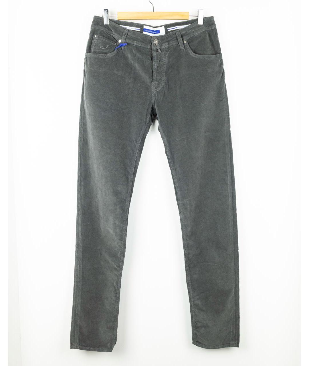 JACOB COHEN Серые хлопковые прямые джинсы, фото 4