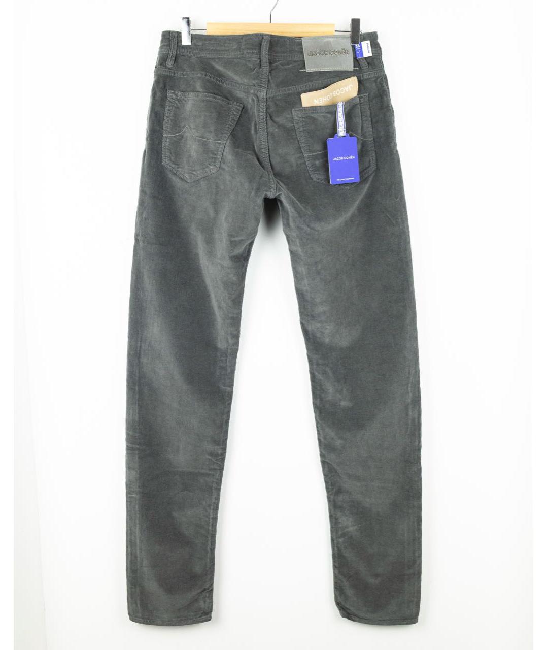 JACOB COHEN Серые хлопковые прямые джинсы, фото 2