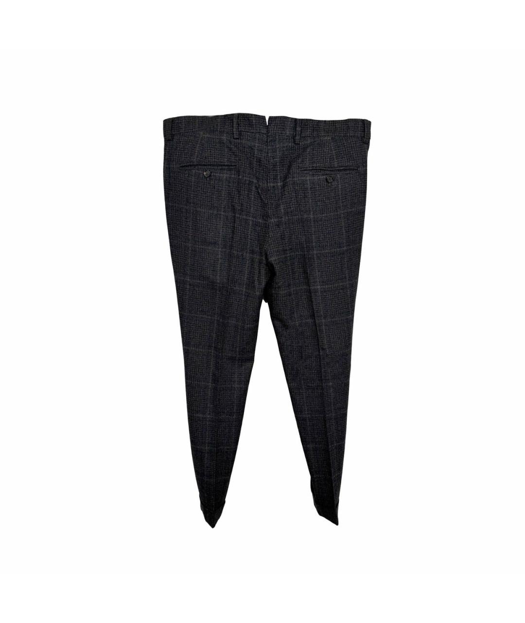 BRUNELLO CUCINELLI Черные шерстяные классические брюки, фото 3