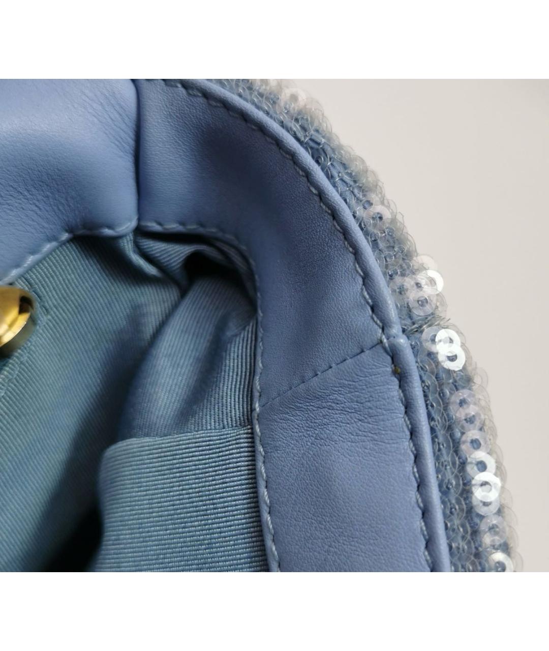 CHANEL Голубая кожаная сумка через плечо, фото 7