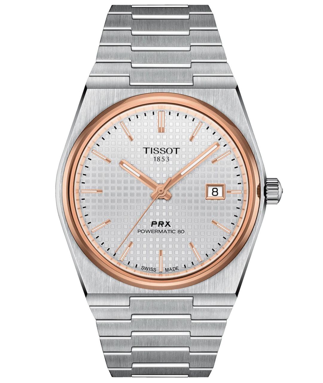 TISSOT Серебряные стальные часы, фото 1