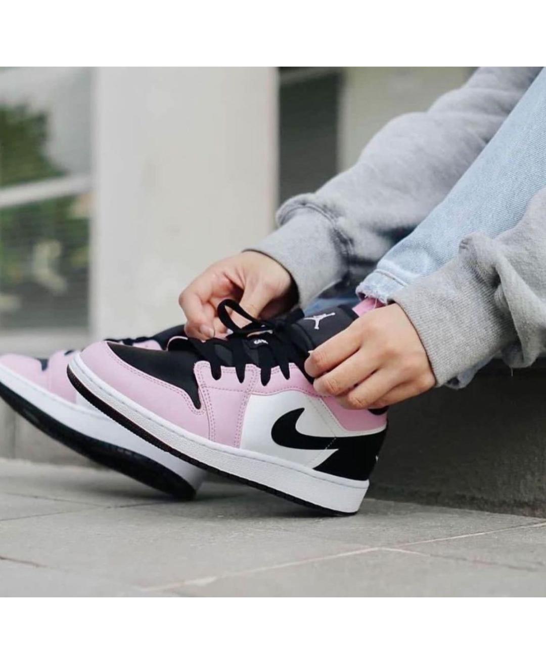 JORDAN Розовые кожаные кроссовки, фото 3