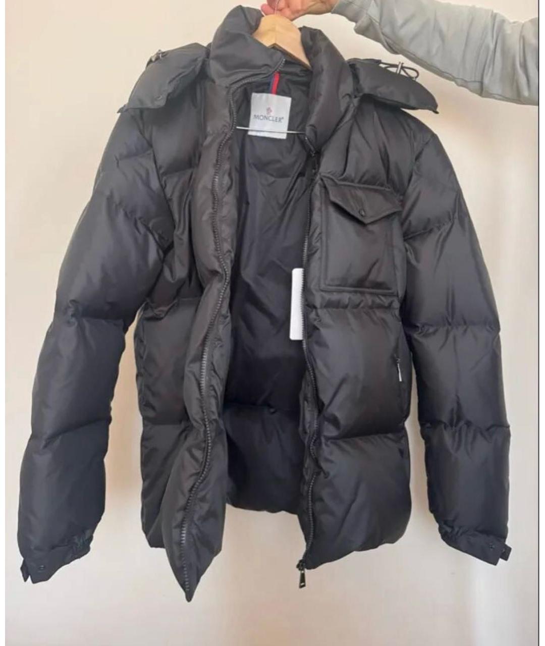 MONCLER Черный пуховик, фото 6