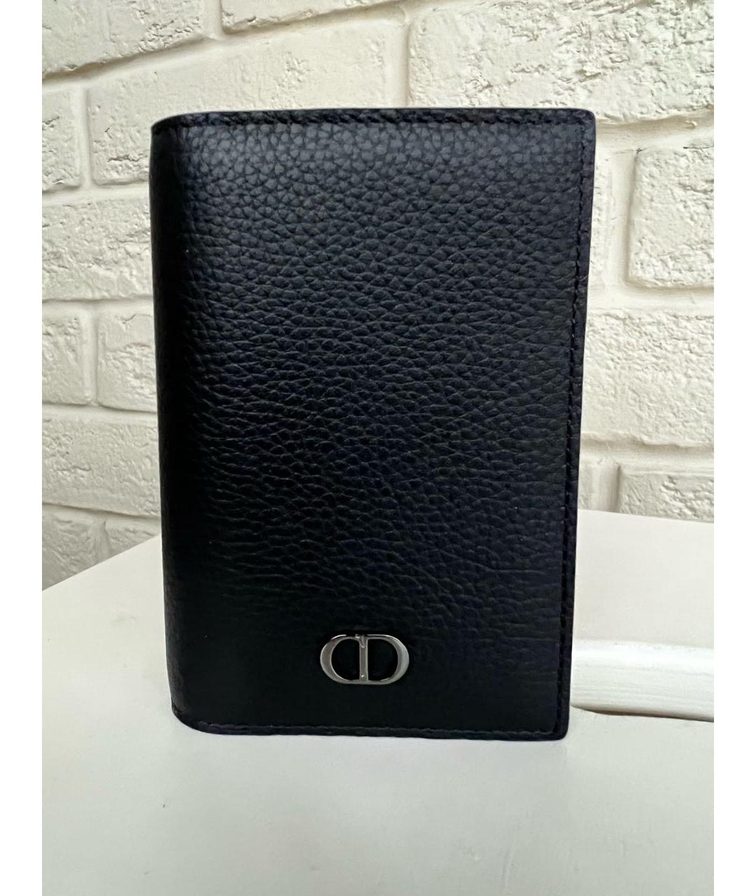 CHRISTIAN DIOR Черная кожаная визитница, фото 8