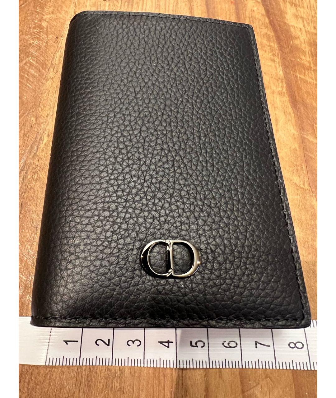 CHRISTIAN DIOR Черная кожаная визитница, фото 6