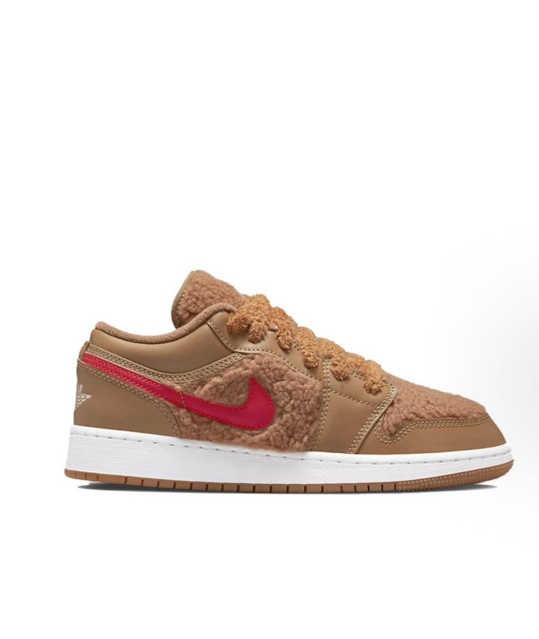 JORDAN Коричневые кожаные кроссовки, фото 5