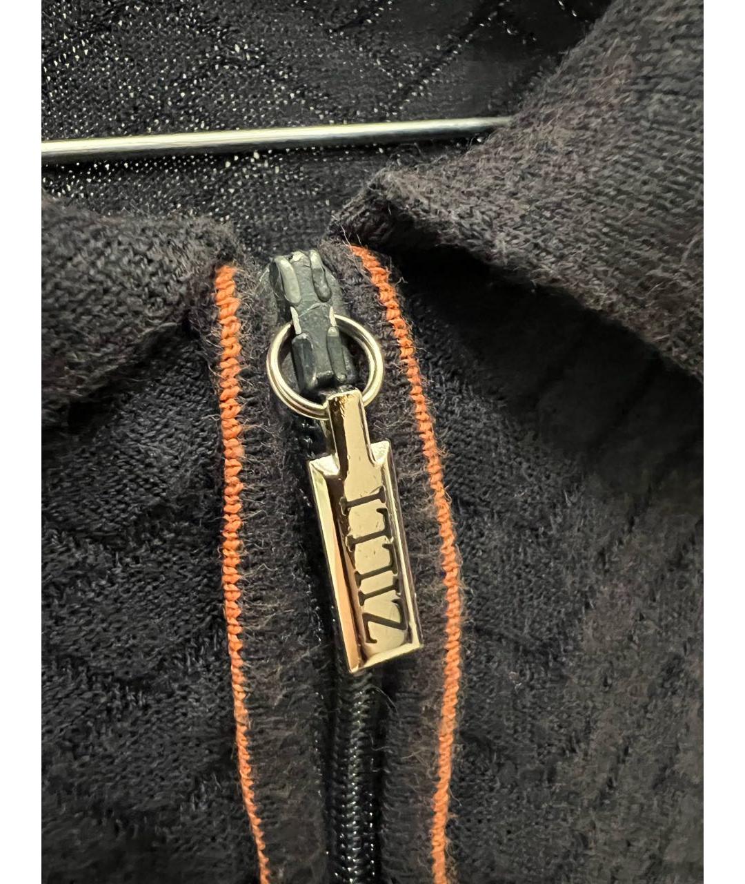 ZILLI Темно-синее хлопковое поло с коротким рукавом, фото 2