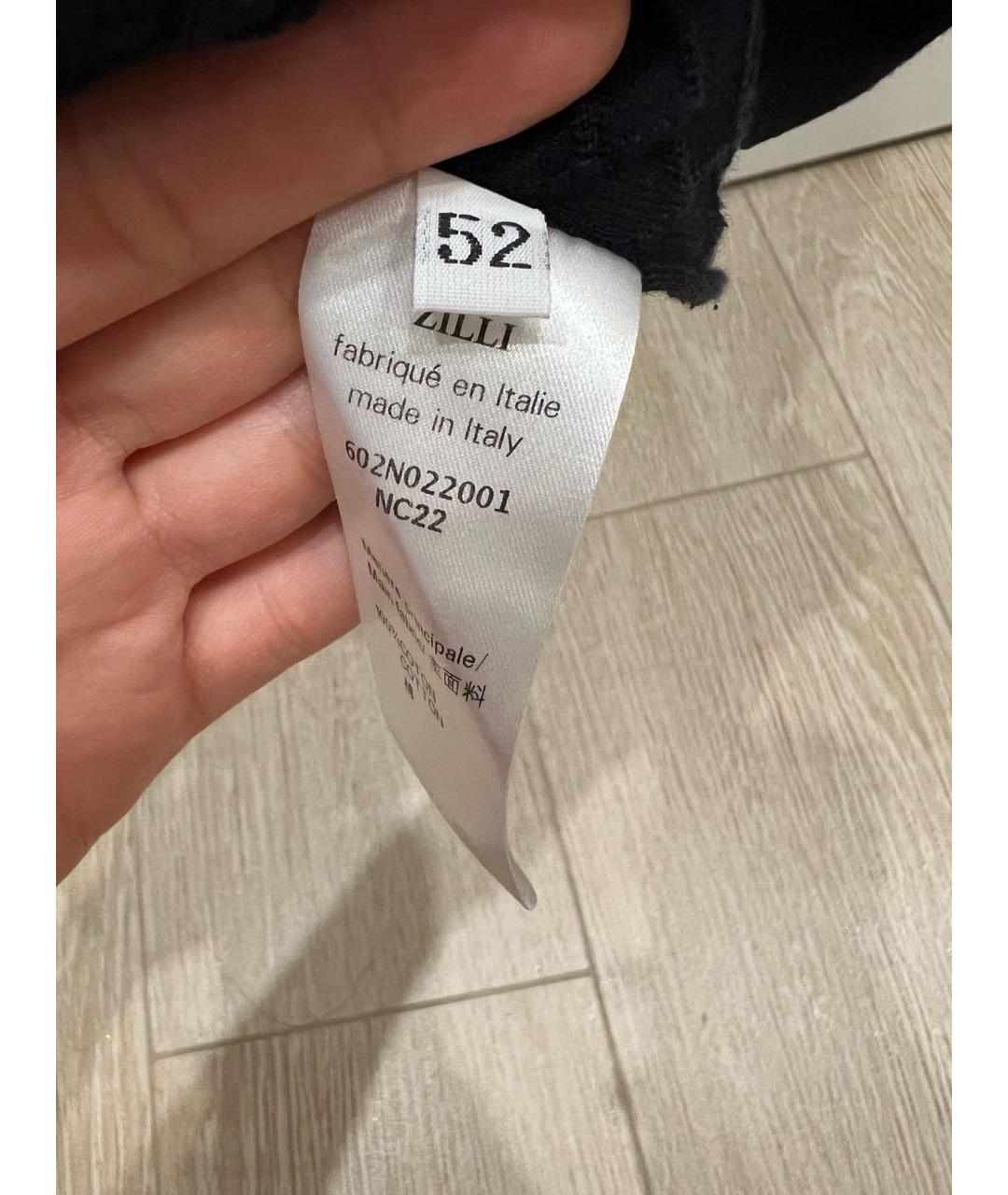 ZILLI Темно-синее хлопковое поло с коротким рукавом, фото 4