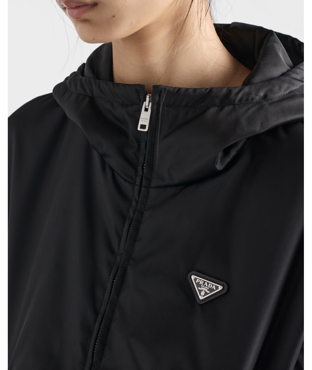 PRADA Черная полиамидовая куртка, фото 4