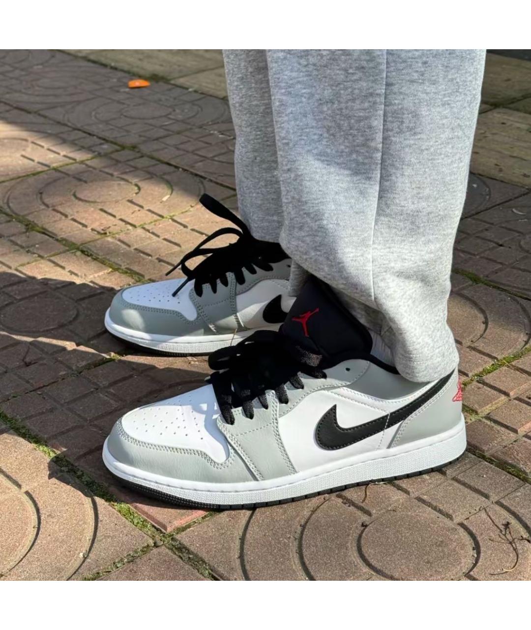 JORDAN Серые кожаные кроссовки, фото 3