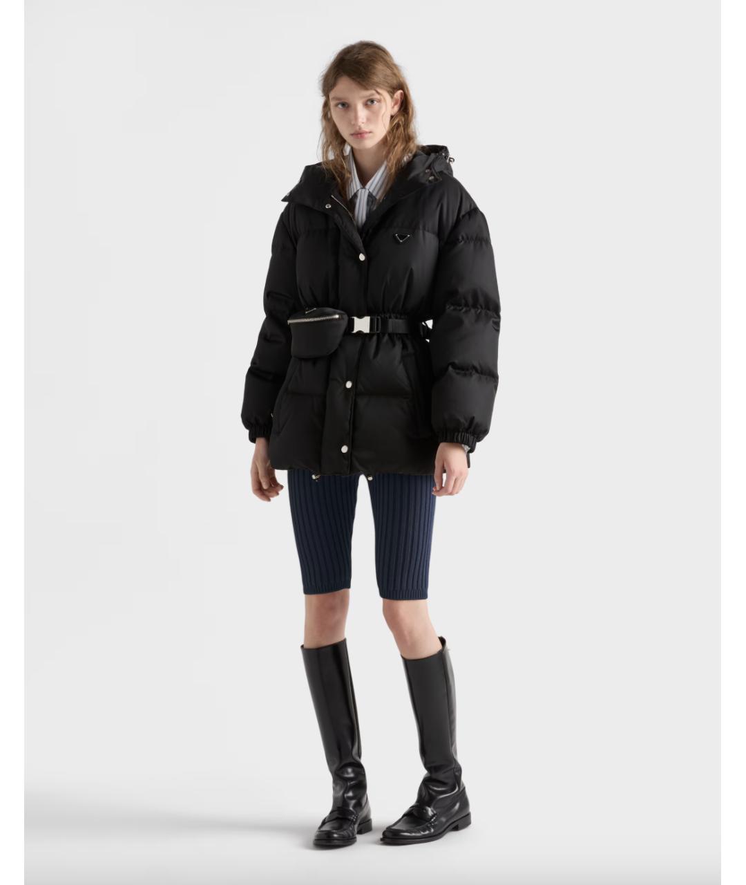 PRADA Черная полиамидовая куртка, фото 2