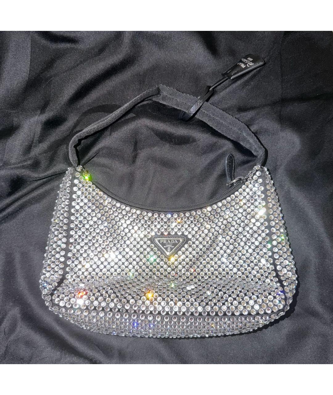 PRADA Черная тканевая сумка с короткими ручками, фото 8