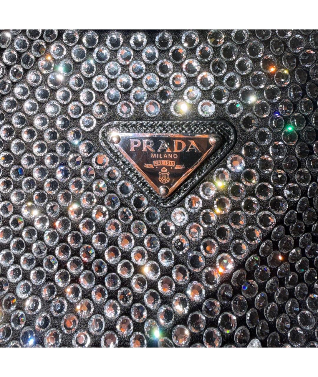 PRADA Черная тканевая сумка с короткими ручками, фото 4