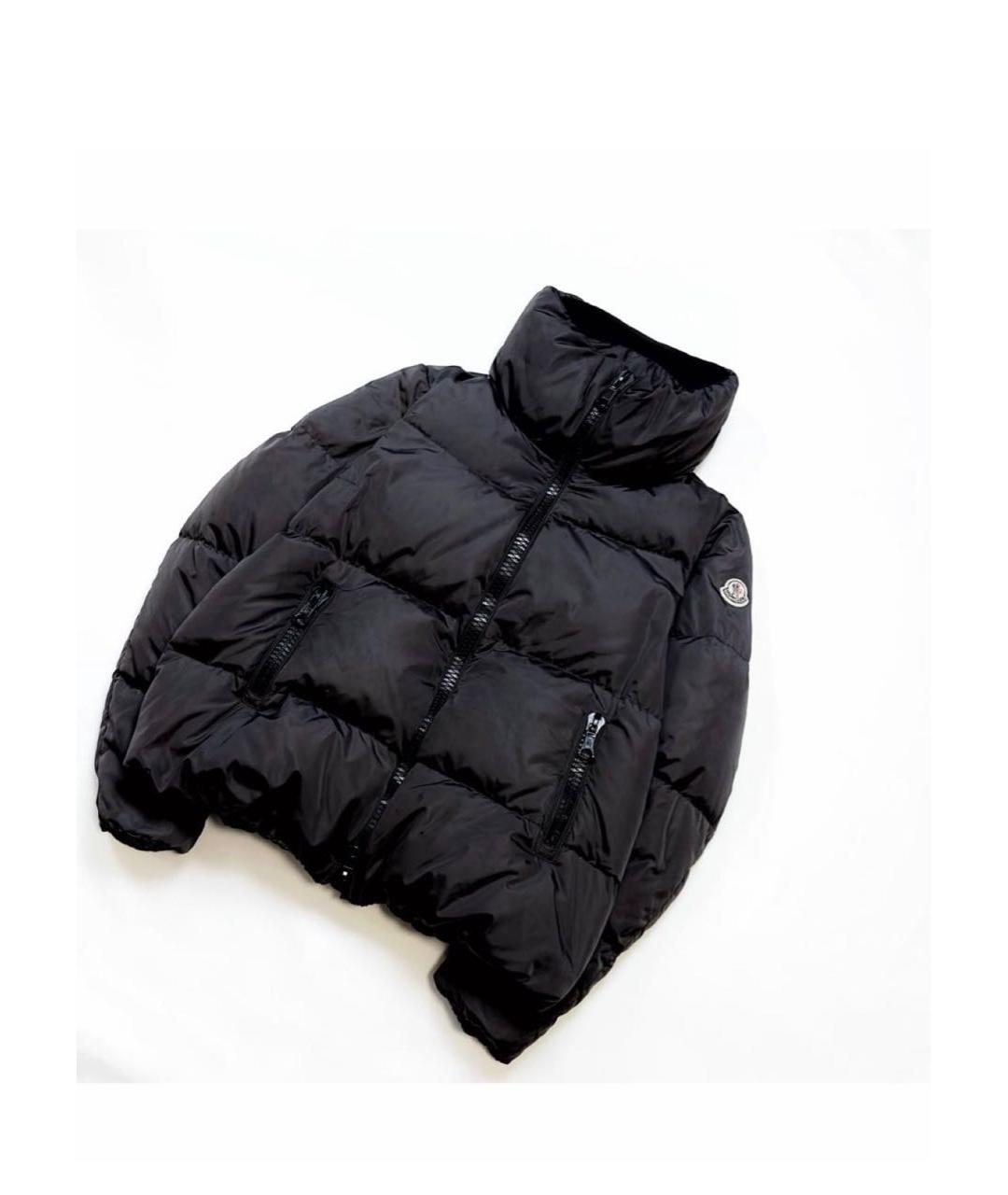 MONCLER Черный полиэстеровый пуховик, фото 5