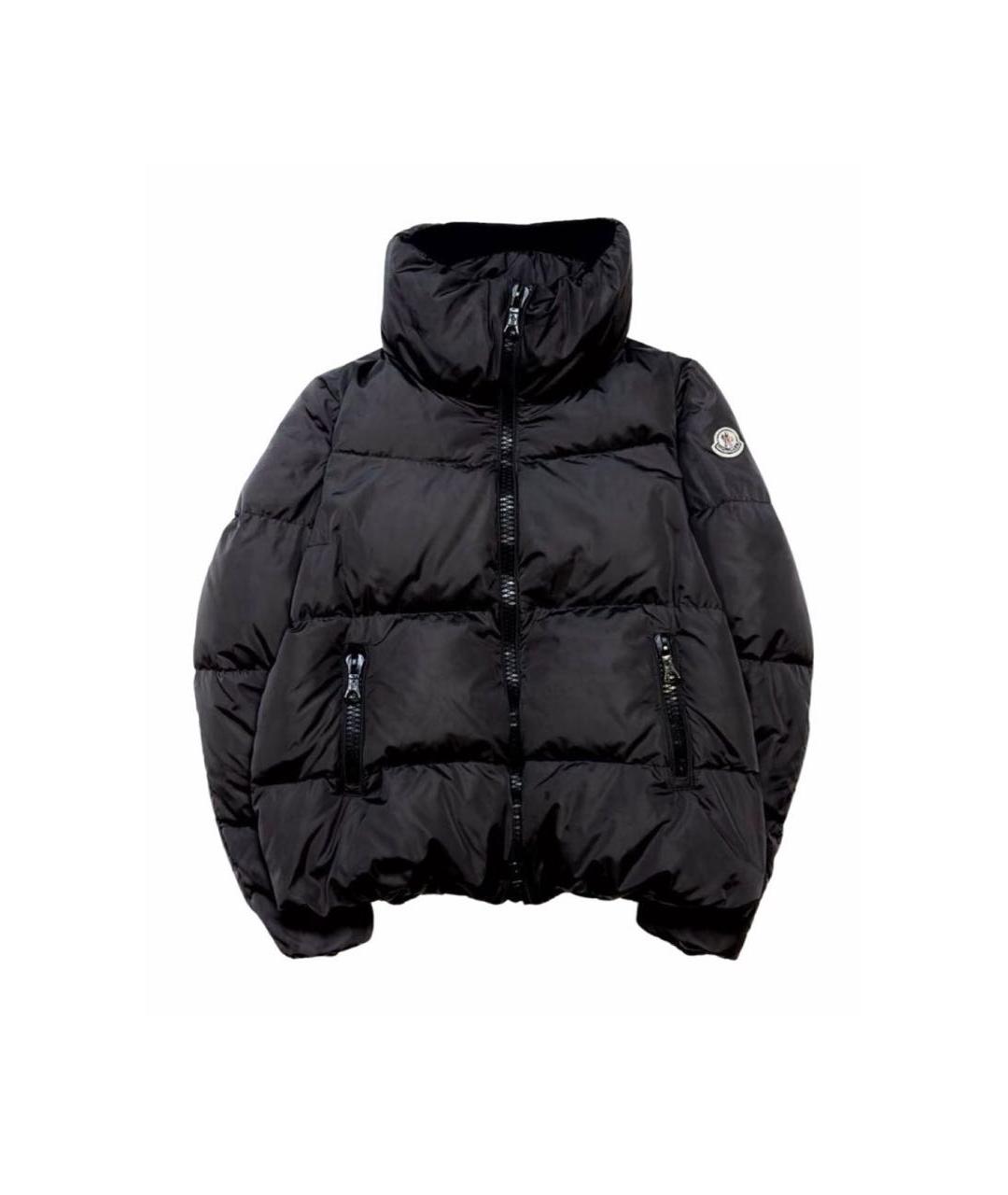 MONCLER Черный полиэстеровый пуховик, фото 9