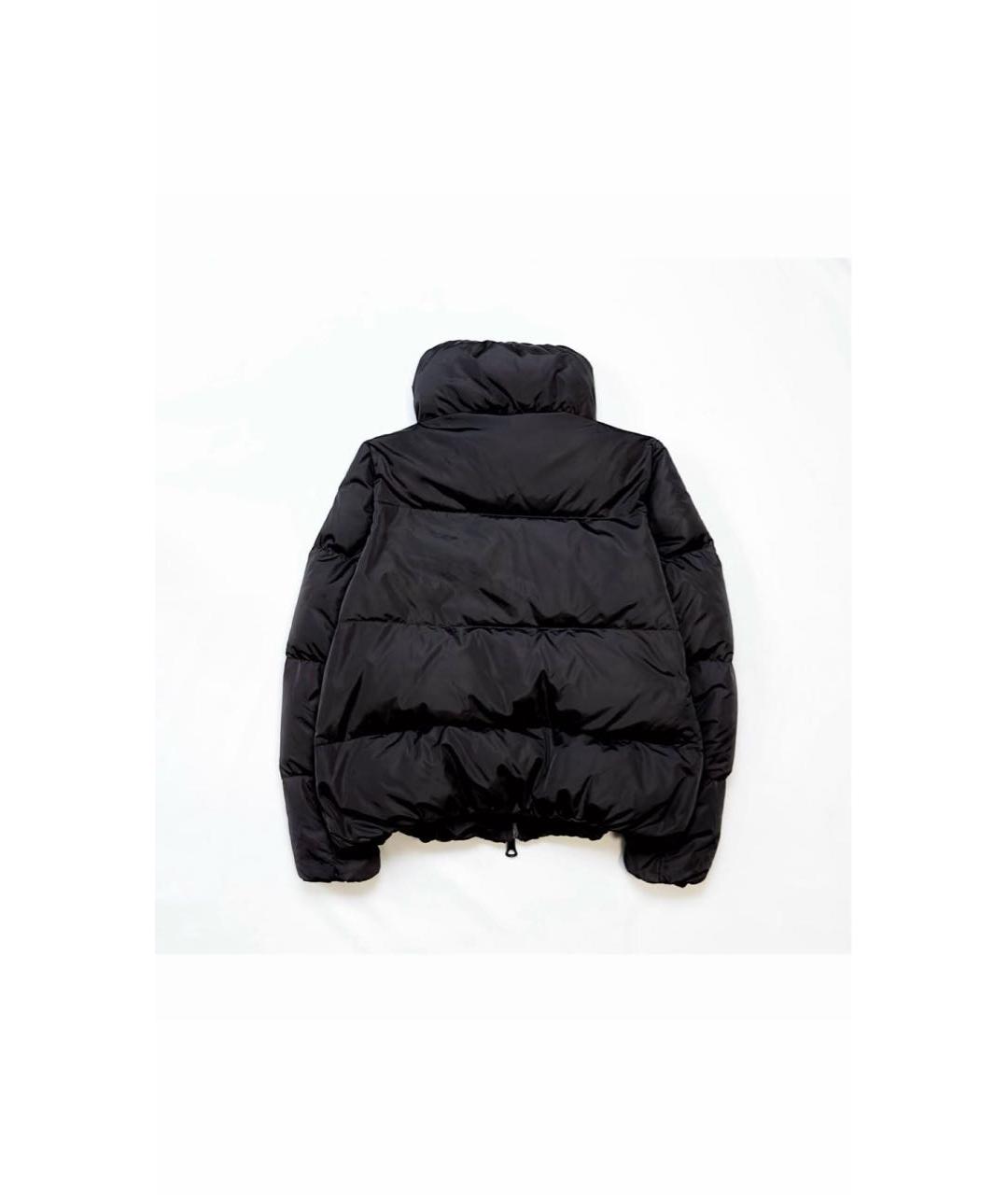 MONCLER Черный полиэстеровый пуховик, фото 2