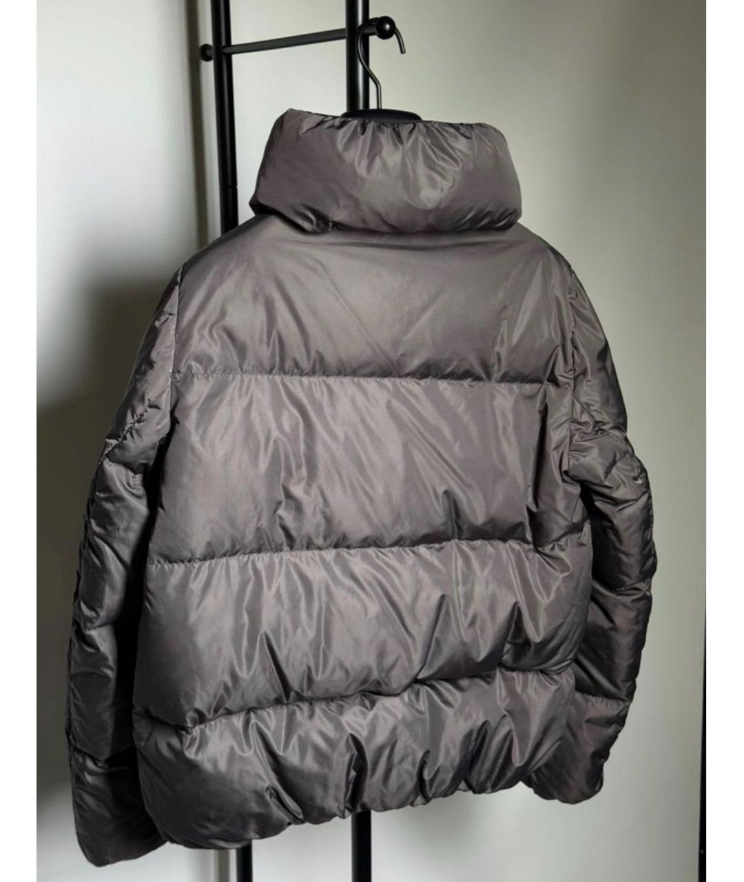 MONCLER Черный полиэстеровый пуховик, фото 6