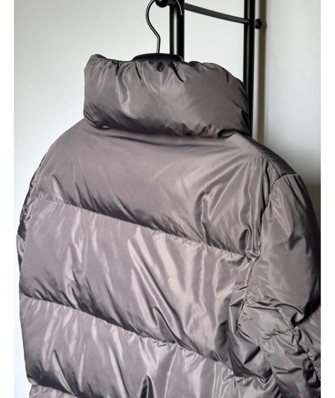 MONCLER Черный полиэстеровый пуховик, фото 8