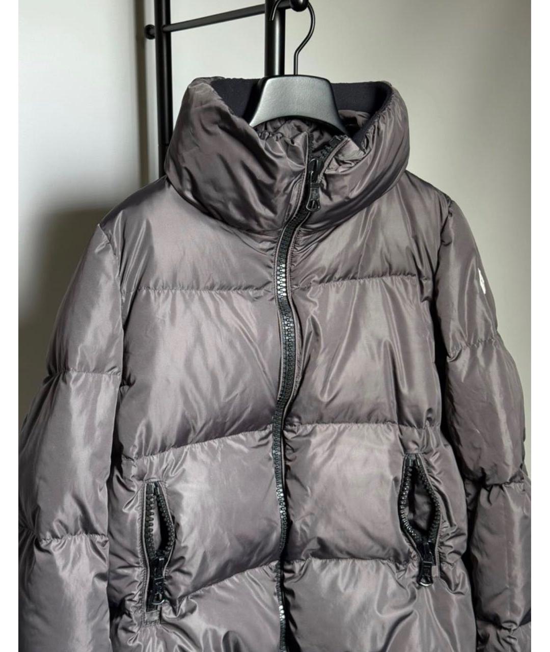 MONCLER Черный полиэстеровый пуховик, фото 7