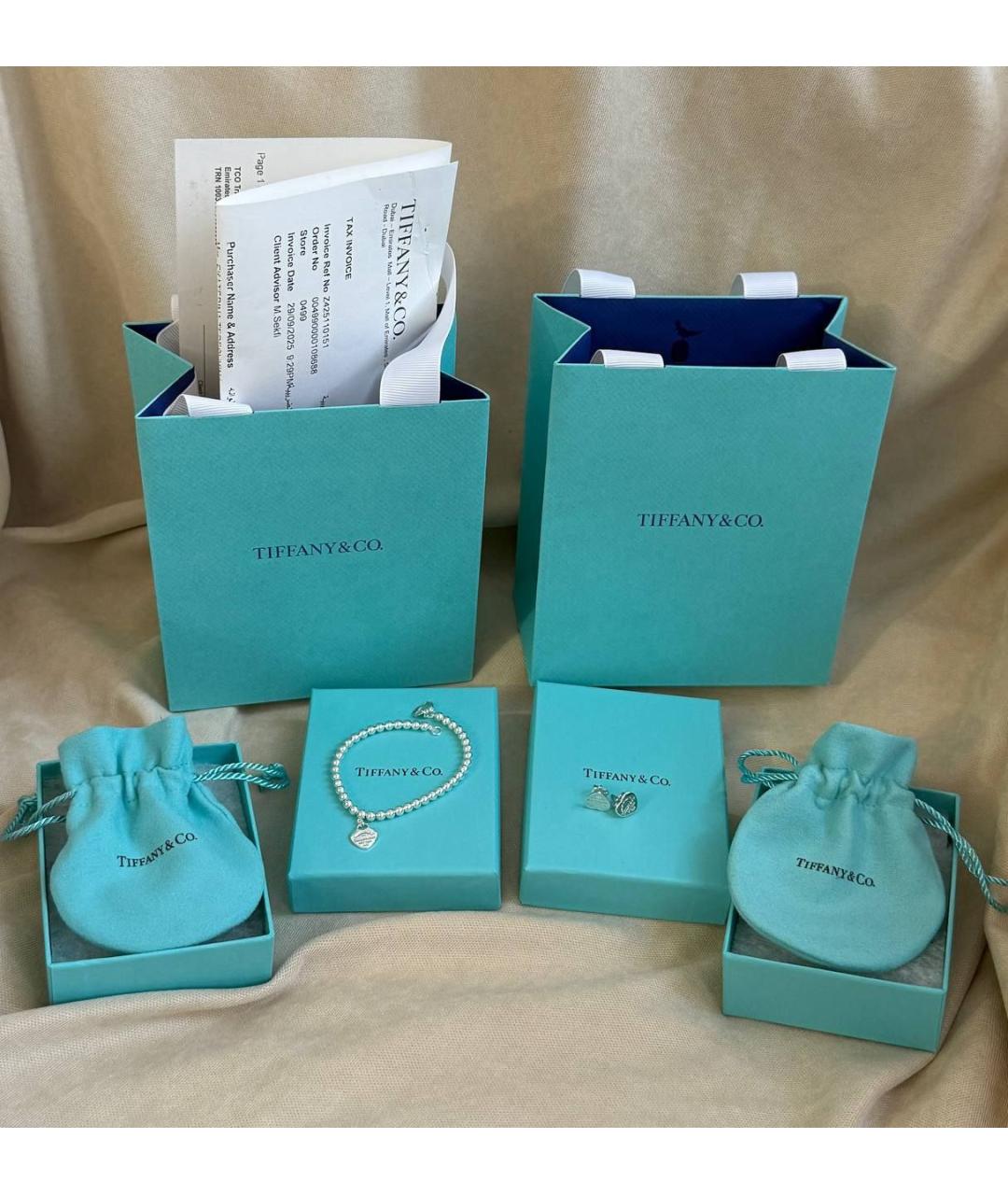 TIFFANY&CO Бирюзовый серебряный браслет, фото 4