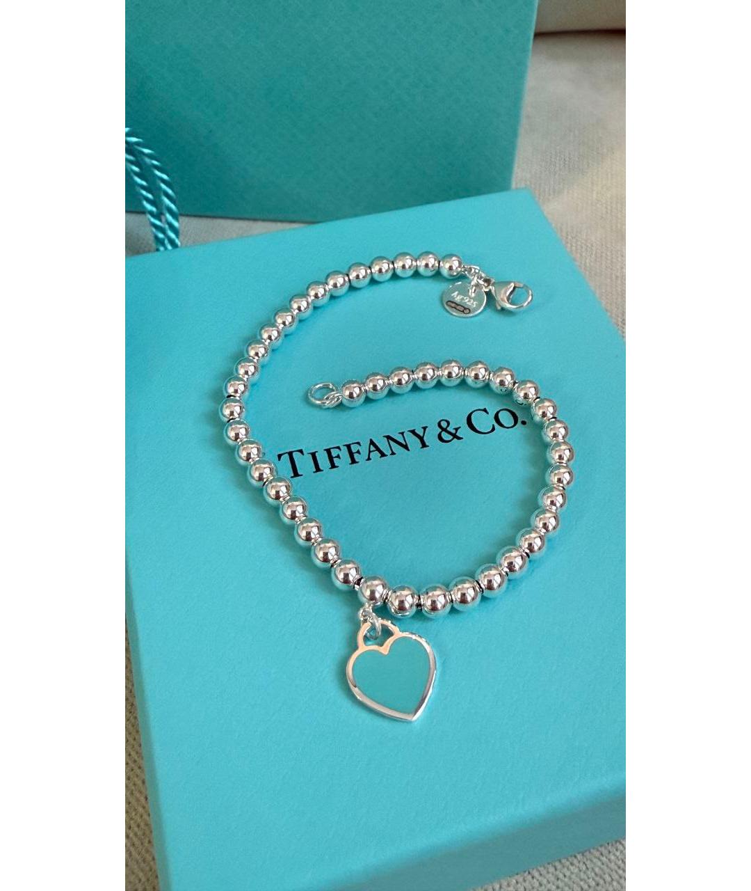 TIFFANY&CO Бирюзовый серебряный браслет, фото 5